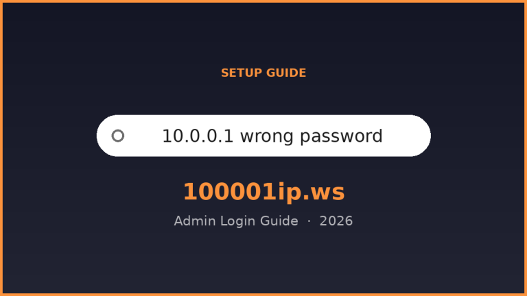 10.0.0.1 wrong password login guide