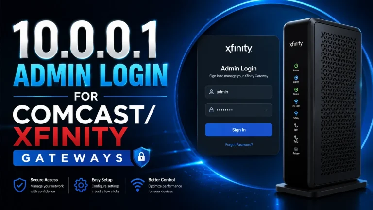 10.0.0.1 Admin Login for ComcastXfinity Gateways