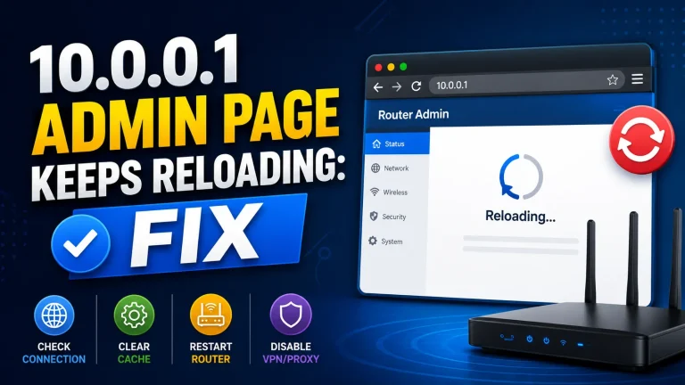 10.0.0.1 Admin Page Keeps Reloading Fix