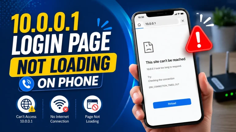 10.0.0.1 Login Page Not Loading on Phone