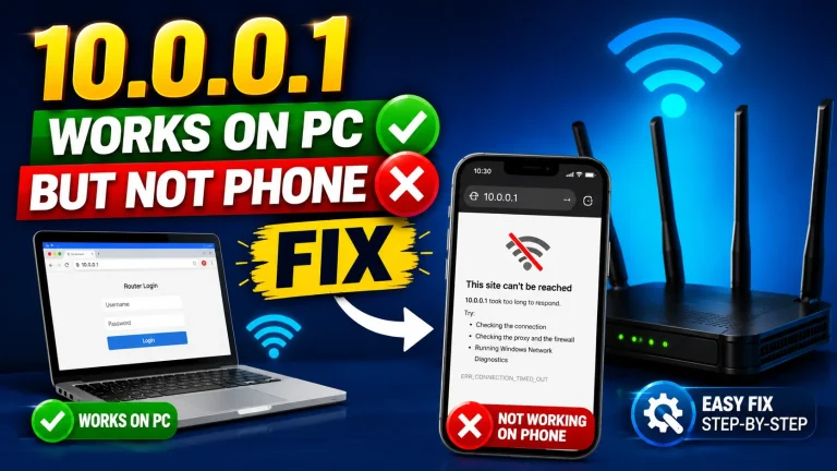 10.0.0.1 Works on PC but Not Phone Fix