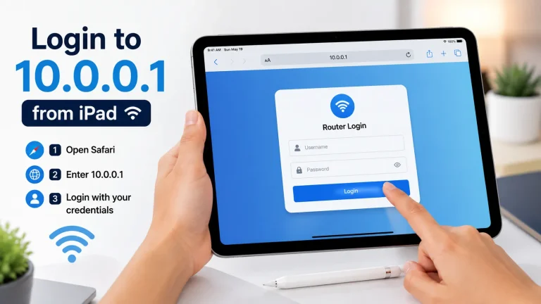 Login to 10.0.0.1 from iPad
