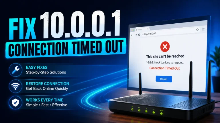 How to Fix 10.0.0.1 ‘Connection Timed Out’