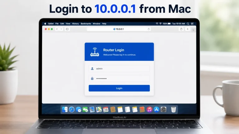 How to Login to 10.0.0.1 from Mac