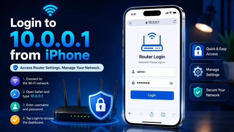 Login to 10.0.0.1 from iPhone