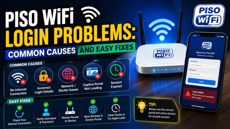 Piso WiFi Login Problems: Common Causes and Easy Fixes