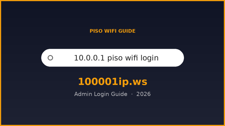 piso wifi 10.0.0.1 admin login guide