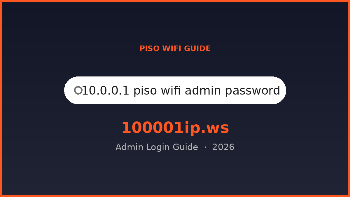 10.0.0.1 piso wifi admin password login guide