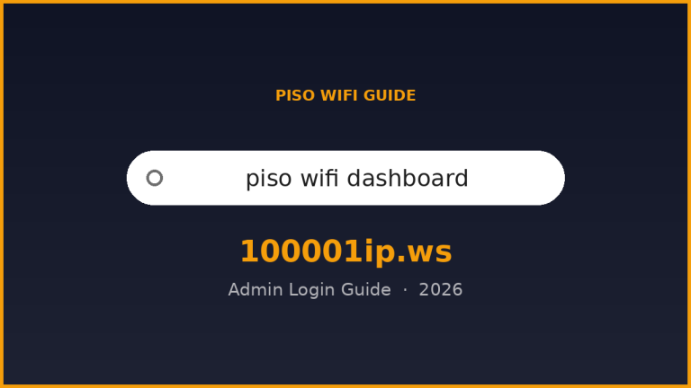 piso wifi dashboard login guide