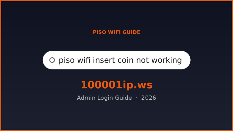 piso wifi insert coin not working login guide