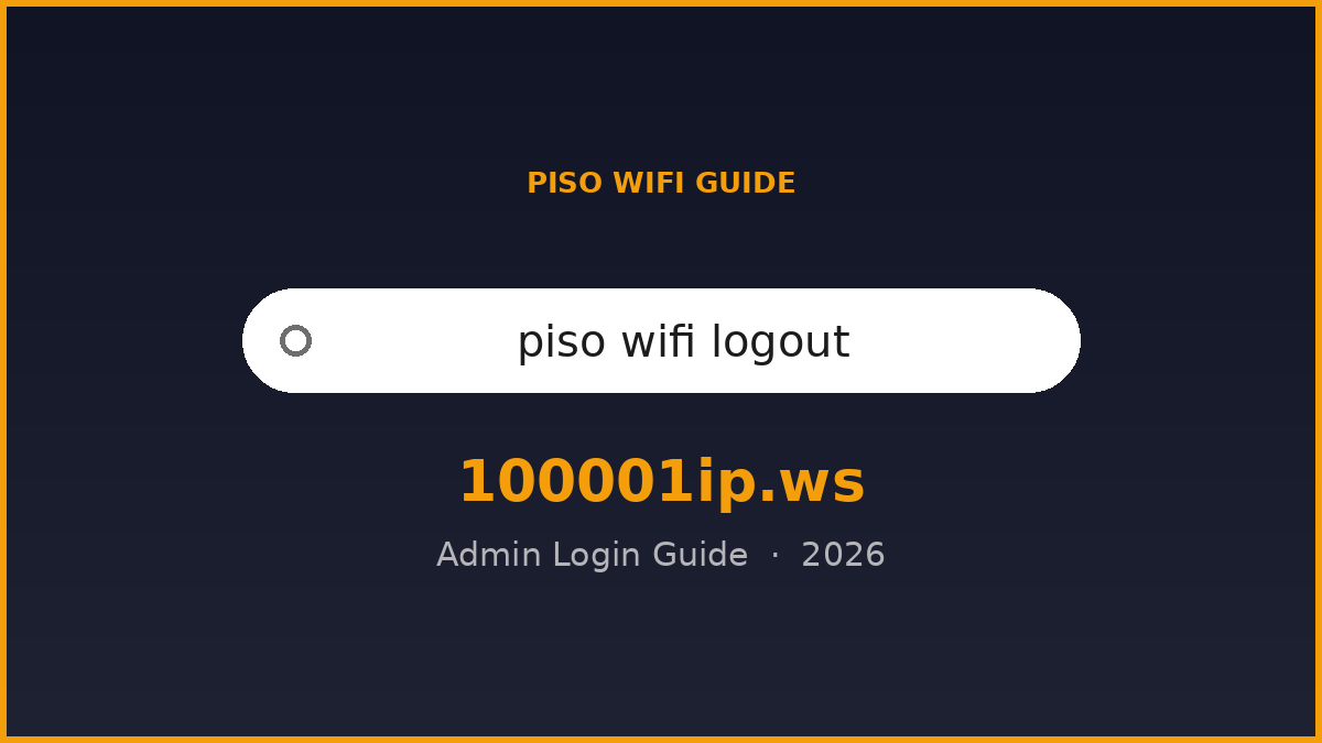 piso wifi logout login guide