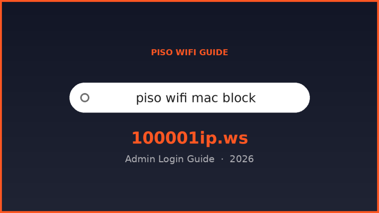 piso wifi mac block login guide