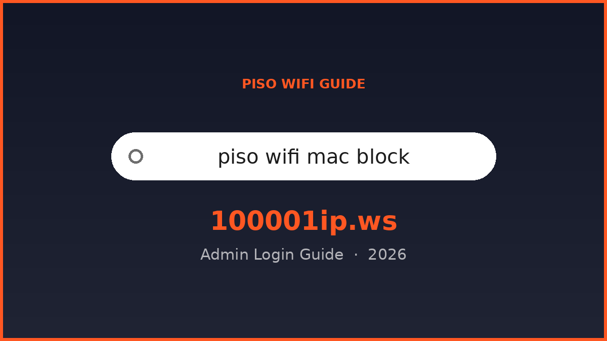piso wifi mac block login guide