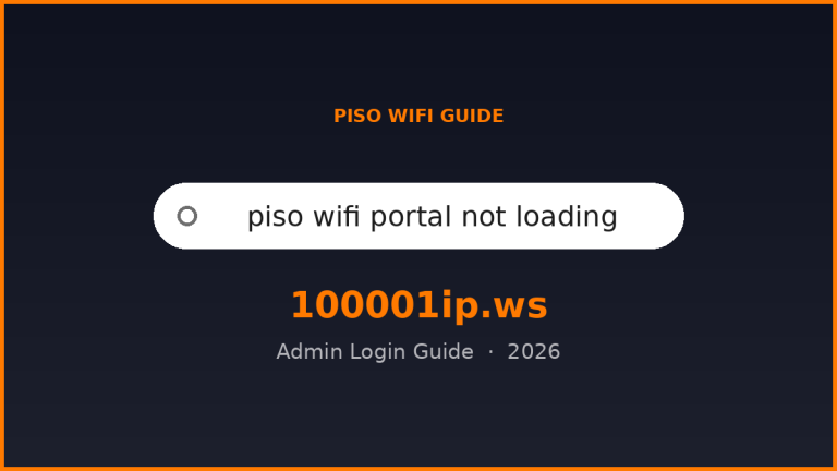 piso wifi portal not loading login guide