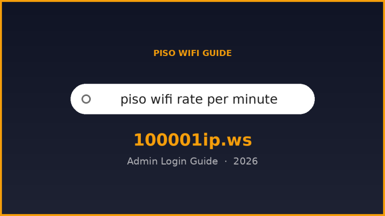 piso wifi rate per minute login guide