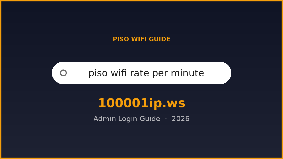 piso wifi rate per minute login guide