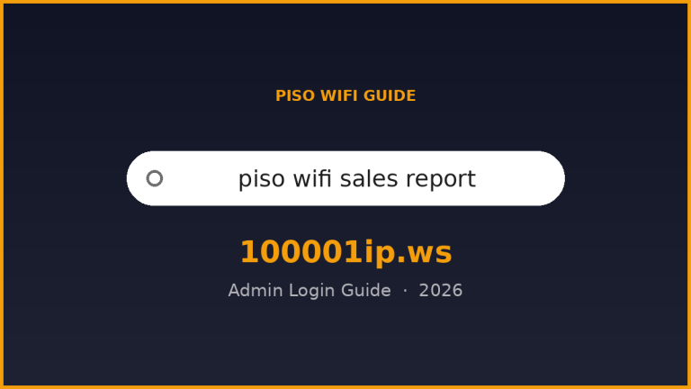 piso wifi sales report login guide