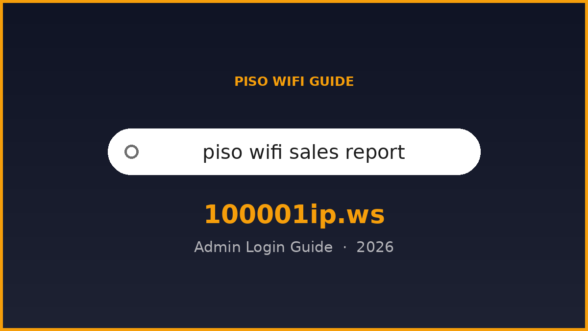 piso wifi sales report login guide